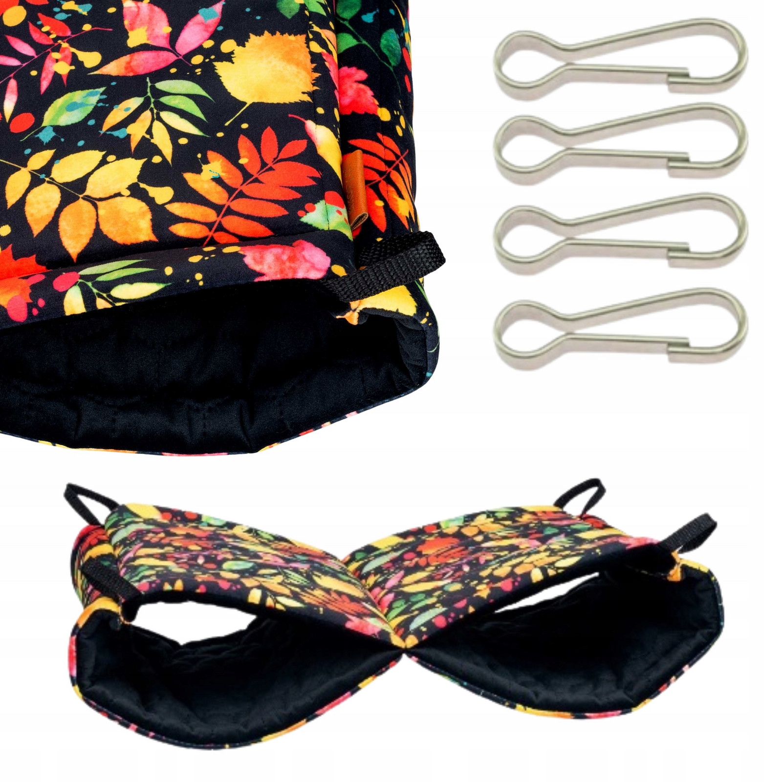 Dvojitá velká houpací síť pro prasátko křečka potkana myšky 30x60 cm černá uKory