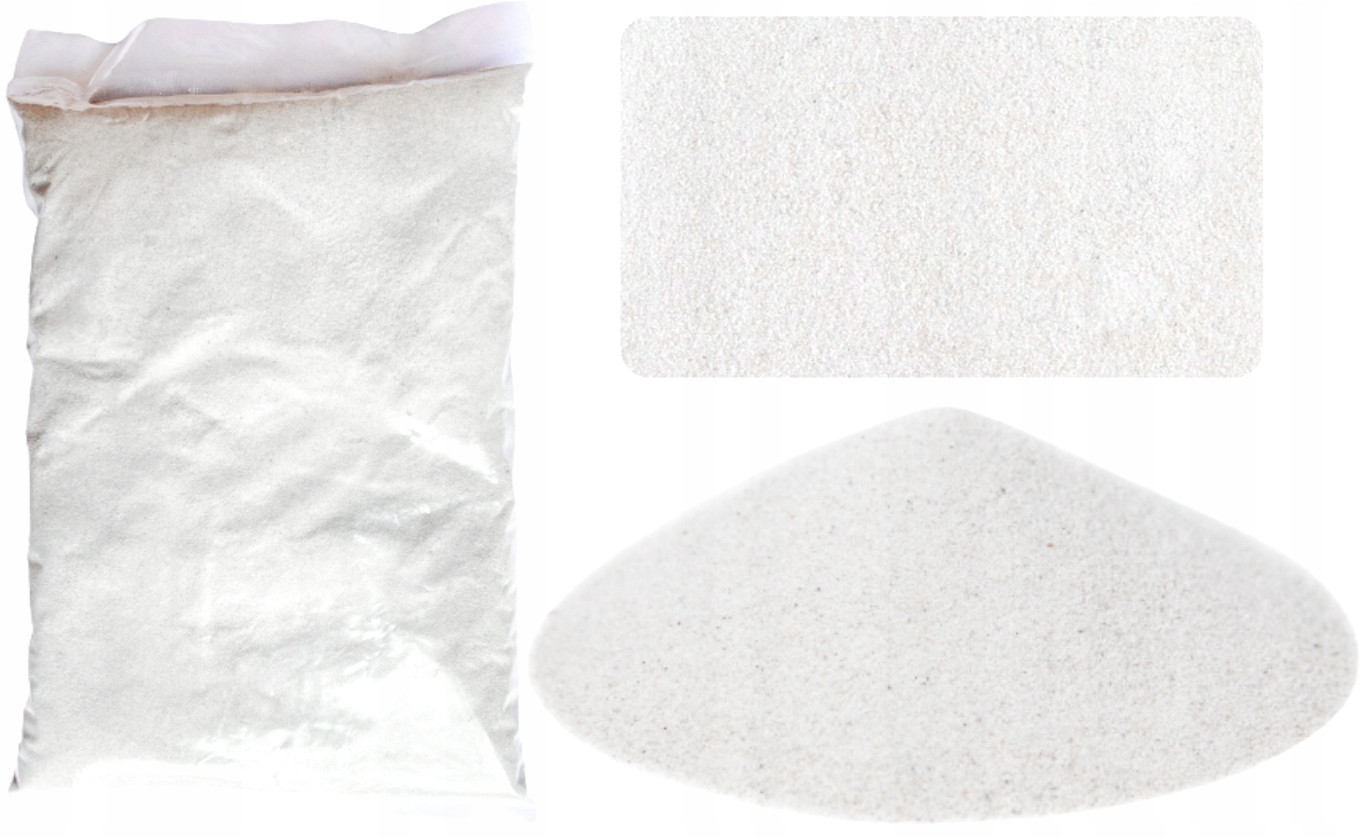 30 Kg Bílý Písek Křemenný Štěrk Akvárium 0,1-0,5