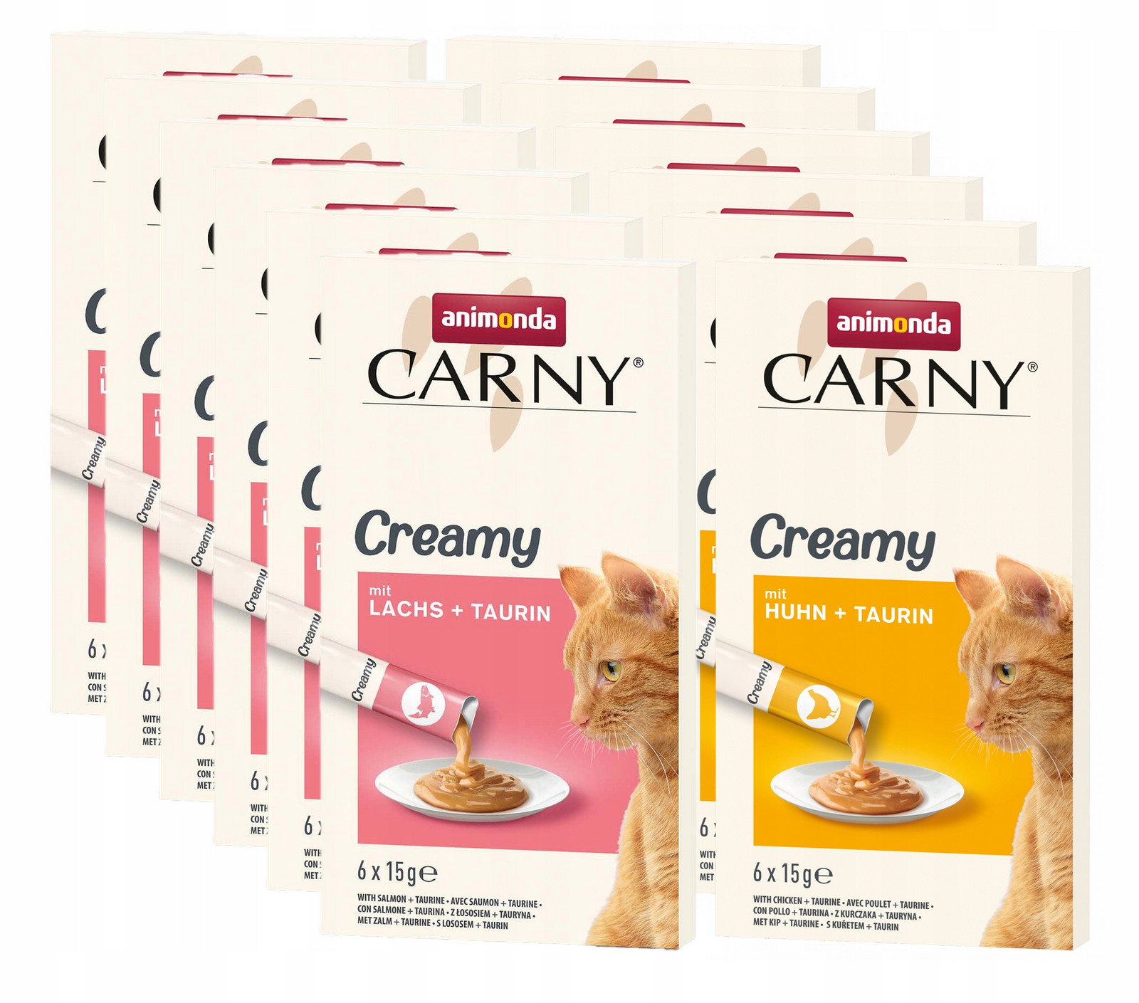 Animonda Kočka Creamy v tubách MIX Set 12 ks (72x15g) kuře/losos