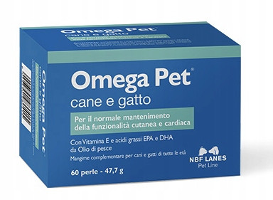 Omega Pet pro psa a kočku 60 kapslí Nbf Lanes – zdraví kůže a srdce