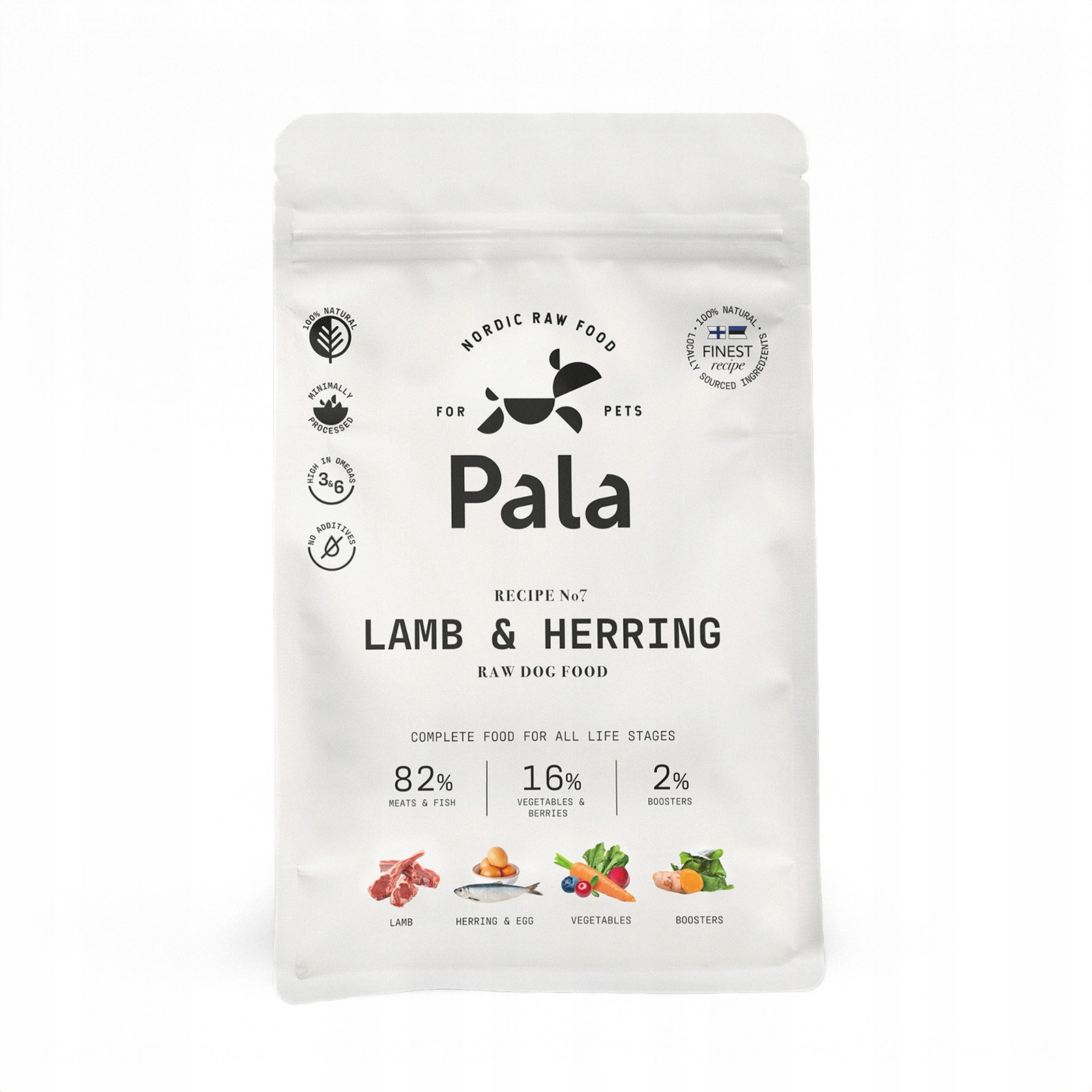 Pala Dog 7 Air-Dried Jehněčí, atlantický sleď 1kg pro Psa