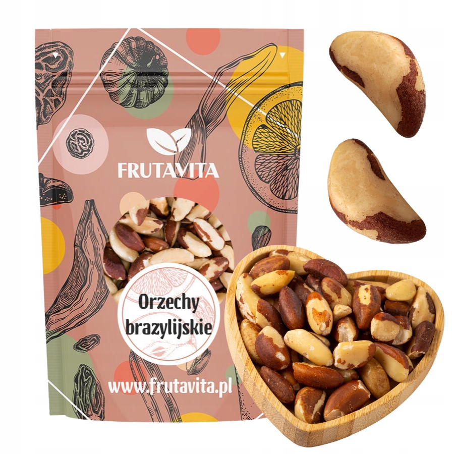 Brazilské ořechy 1 kg celé čerstvé přírodní Selen Keto 1000 g Frutavita
