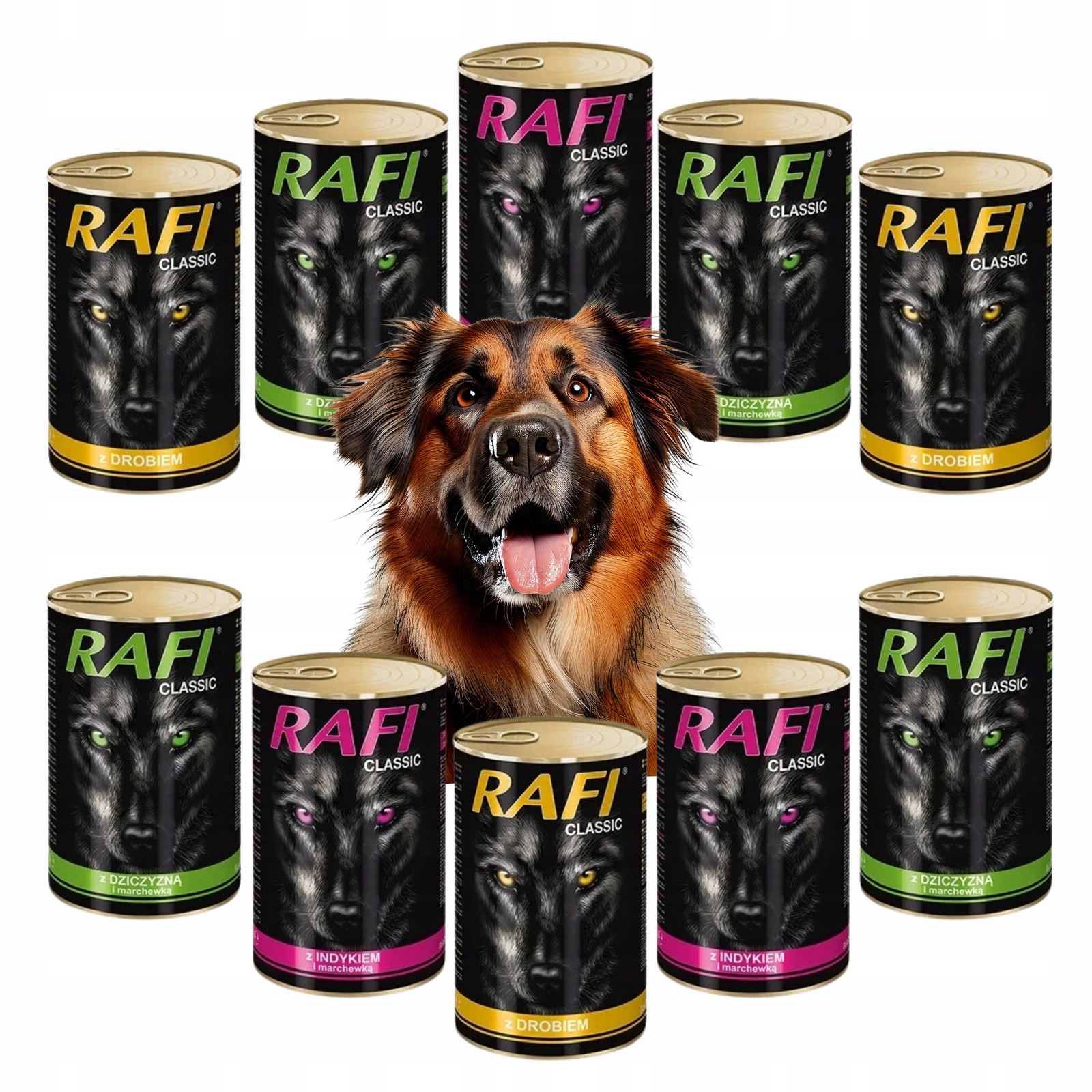 Dolina Noteci Rafi Classic vlhké krmivo Plechovky Pro Psa MIX Chutí 10x1240G