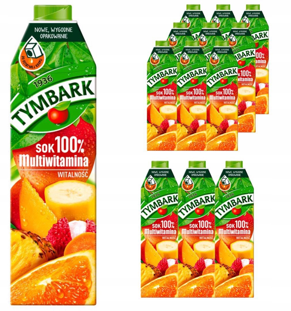 Tymbark Šťáva 100% multivitamín 1 l x 12 kusů