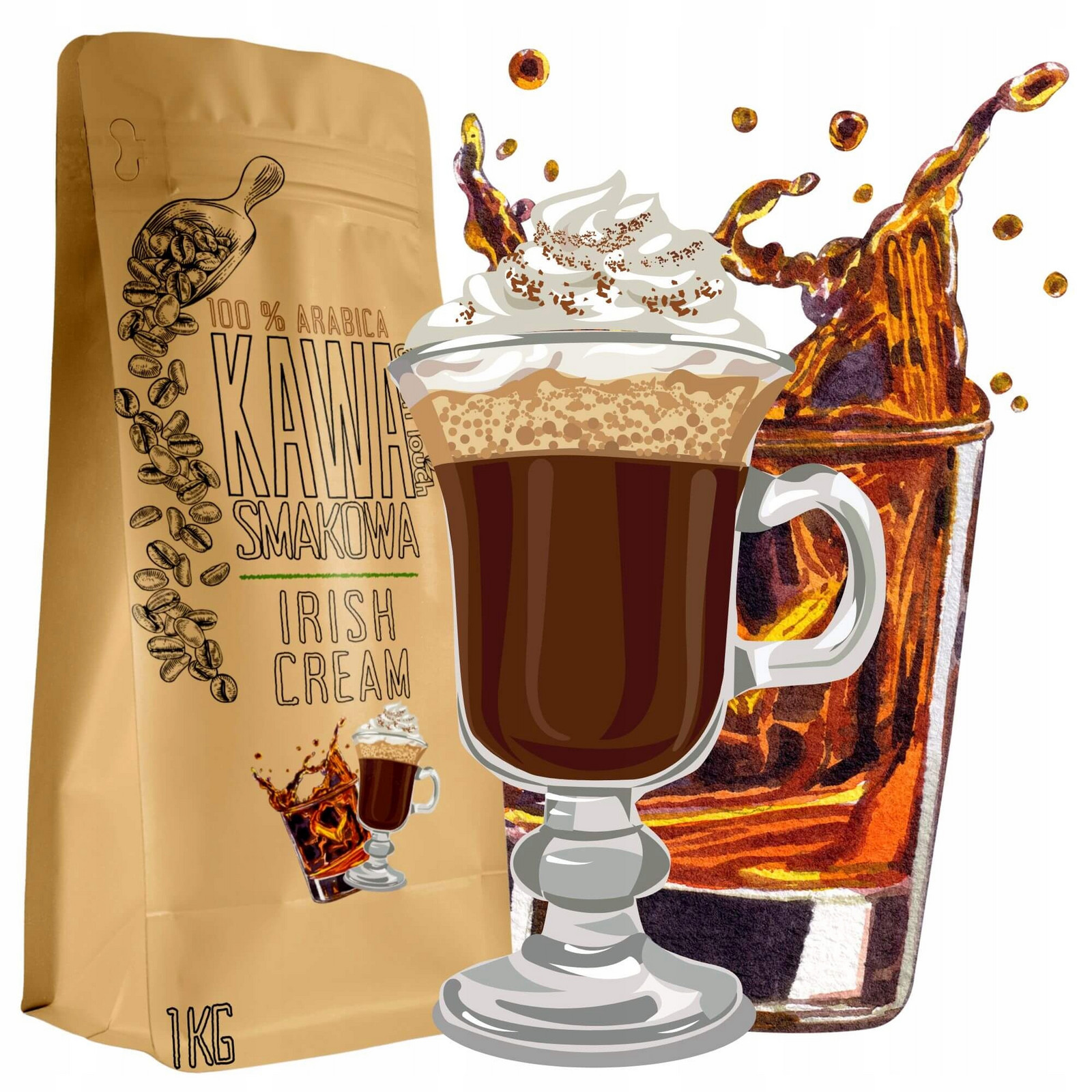 mletá káva Irish Cream 1 kg s příchutí irského krému