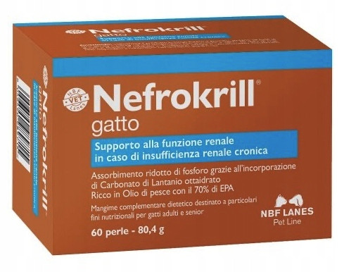 Nefrokrill gatto 60 kps. Zdravé ledviny vaší kočky nbf Lanes