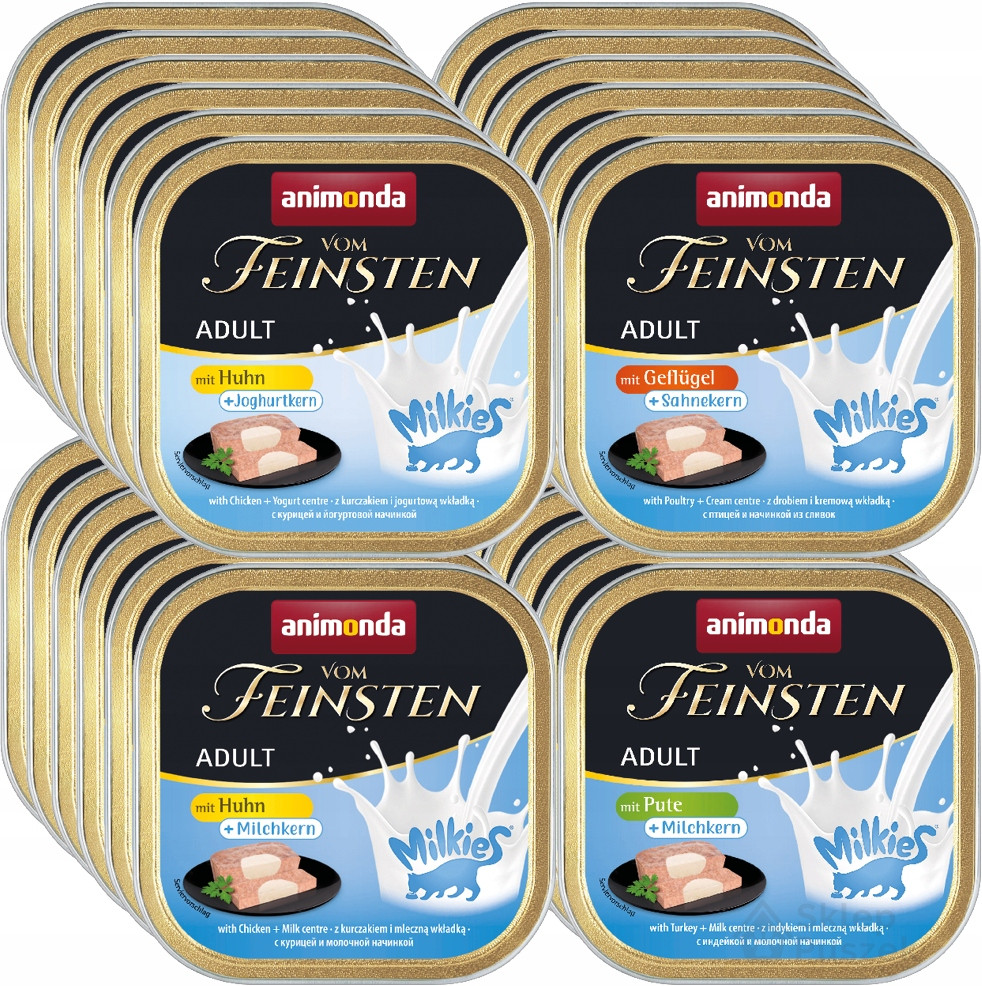 Animonda Kočka Milkies S Nádivkou tác Set 48x100g