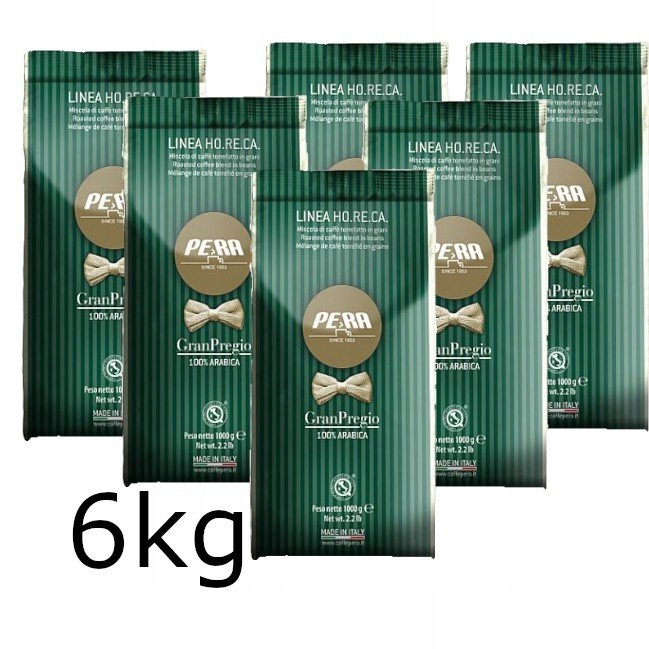 Zrnková káva 100% arabika Pera Gran Pregio 6kg