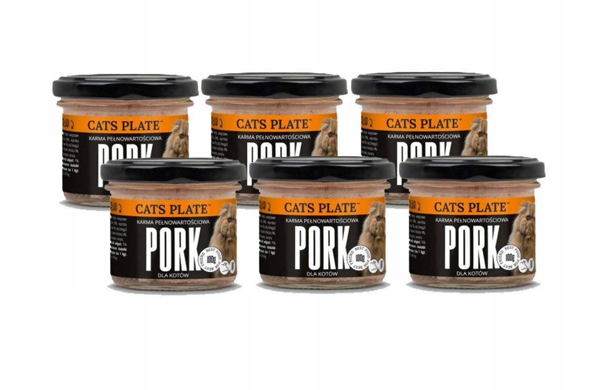 Cats Plate Pork Vepřové 6x100g pro kočky