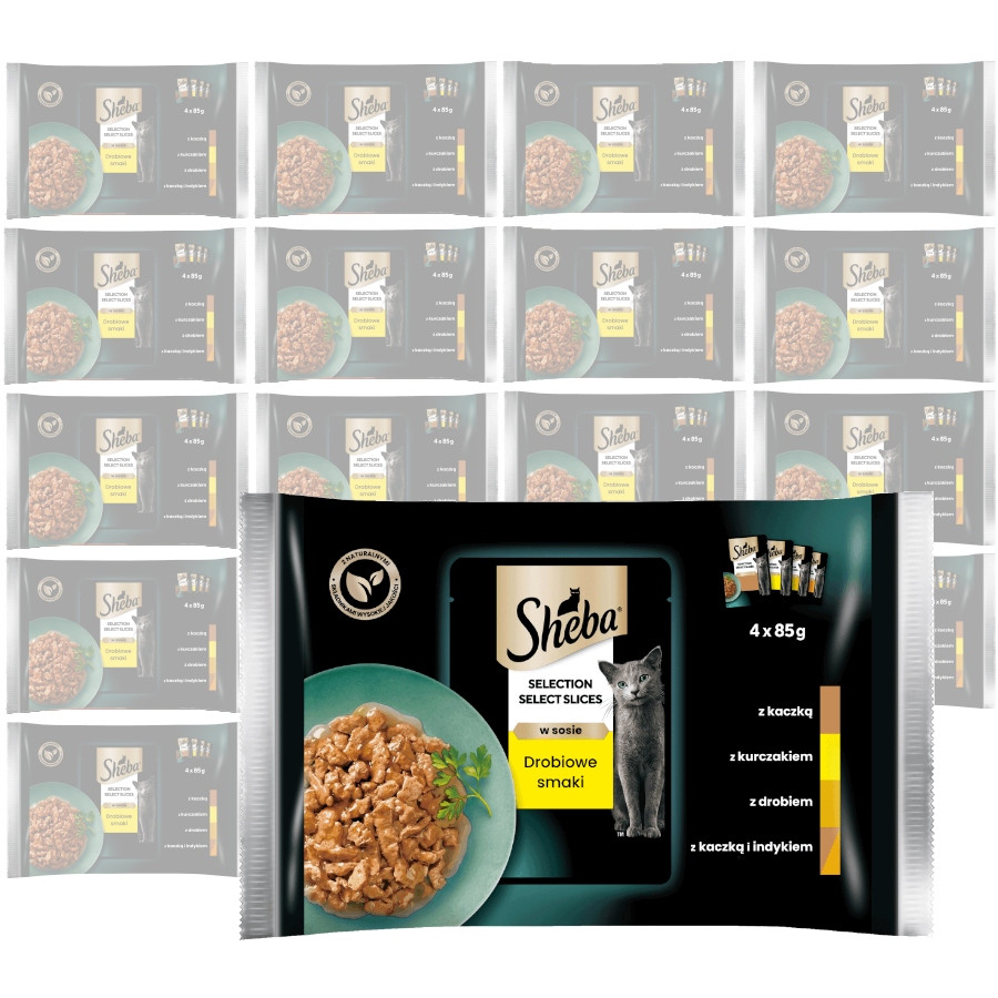 Sheba Selection Slices Drůbeží příchutě 72x85g Krmivo Pro Kočky V Omáčce