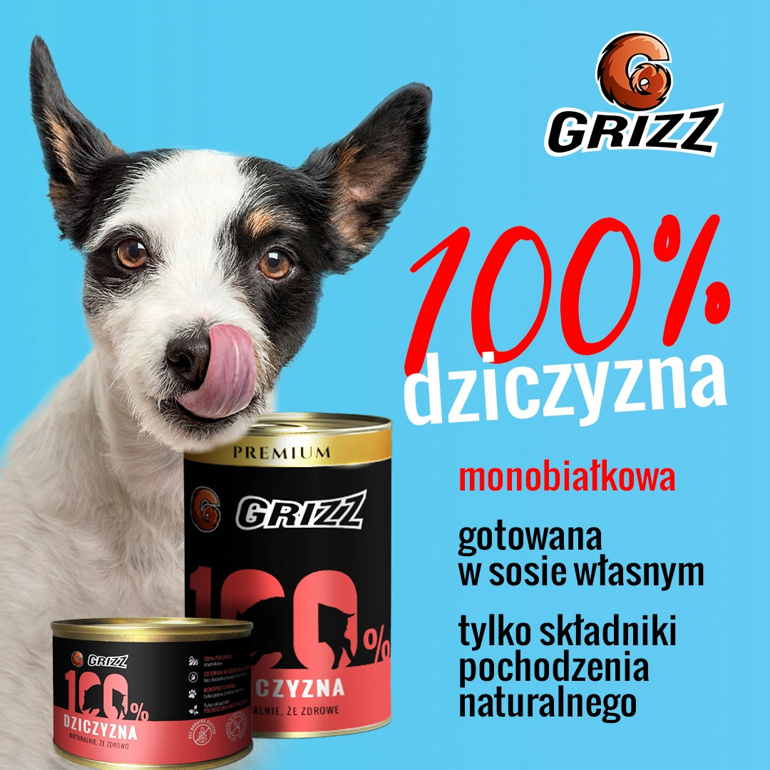 Suché Krmivo Grizz 100% Divočák 6x850g