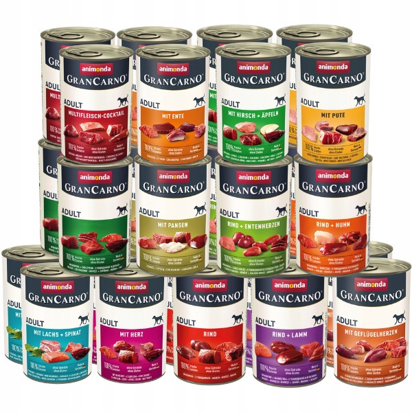 Animonda Pes GranCarno Adult MIX 13 základních příchutí Set 400 g x 26