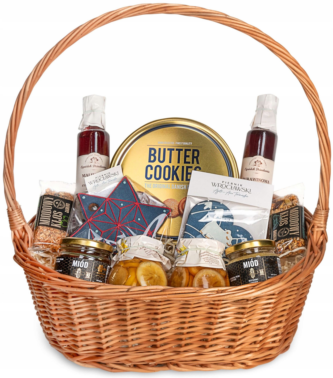 Dárkový koš sušenkami sada dárek k Vánocům