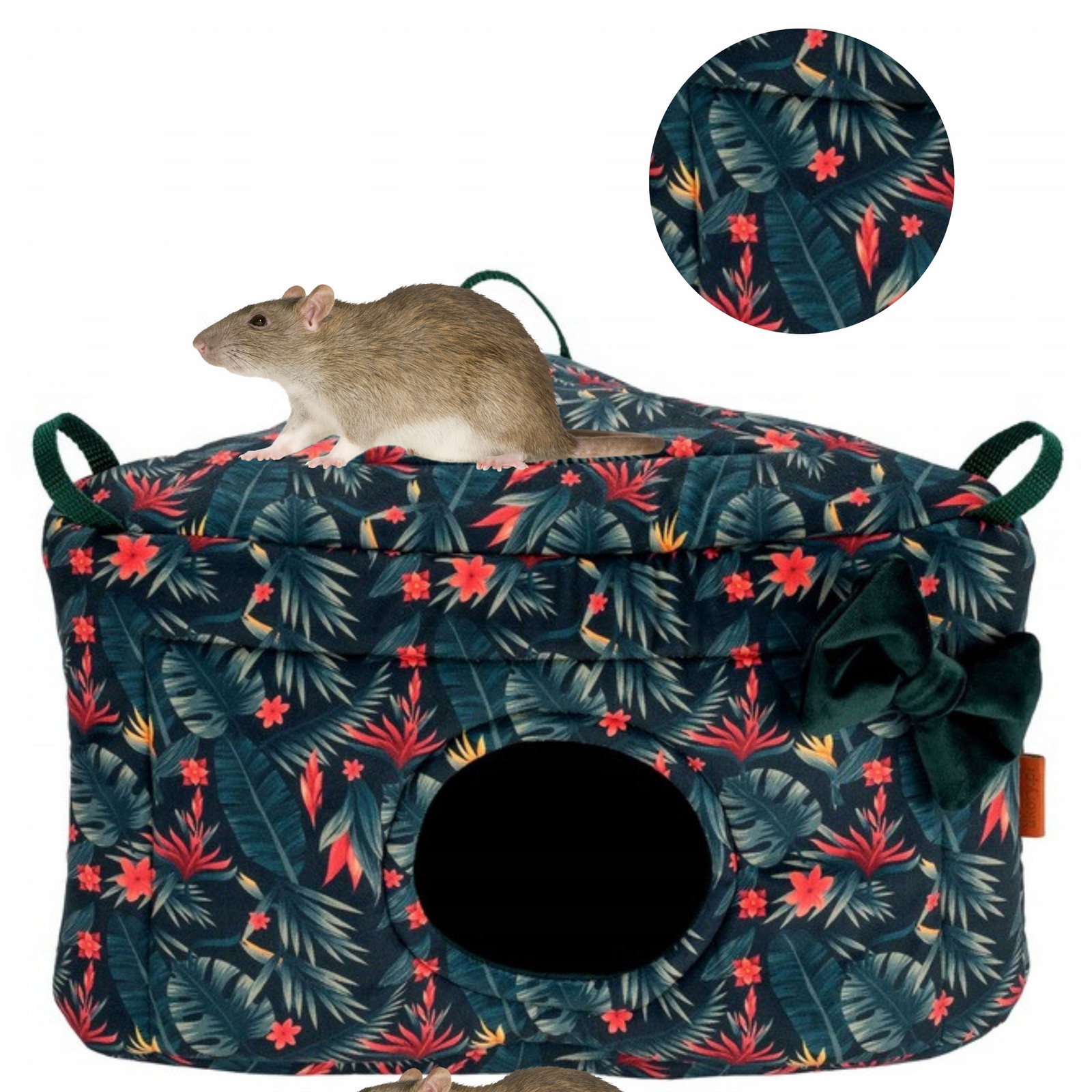 Domek Rohová Jeskyně pro křečka Košatničky Szczurka 34x24 Zelená