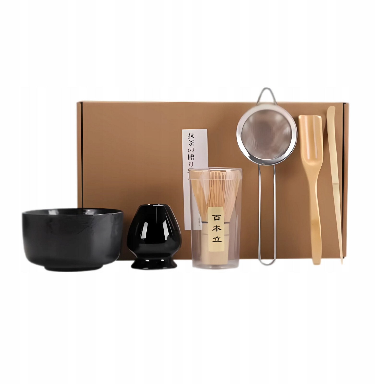 6DÍLNÁ Sada Na Matchu, Čajový Obřad Doma, Barva Černá