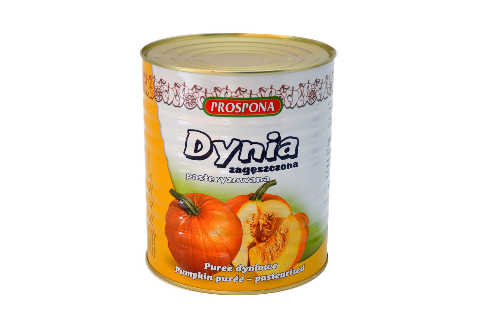 Prospona Pyré dýňová pasterizovaná 3kg, 63kcal ve 100g, 200% dýně