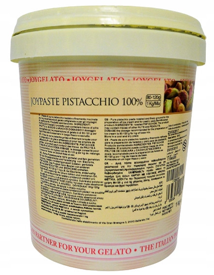 Joygelato pistáciová pasta 100% 1 kg italská 100% mixované pistácie