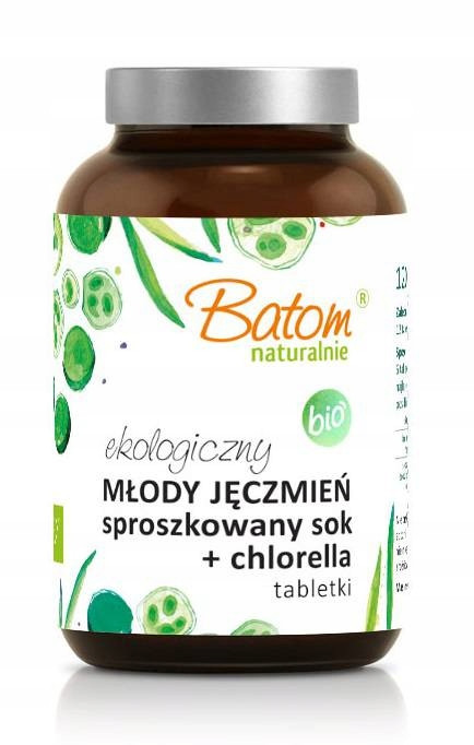 Mladý Ječmen Prášková Šťáva Chlorella 500 mg Tablety 120 g Batom