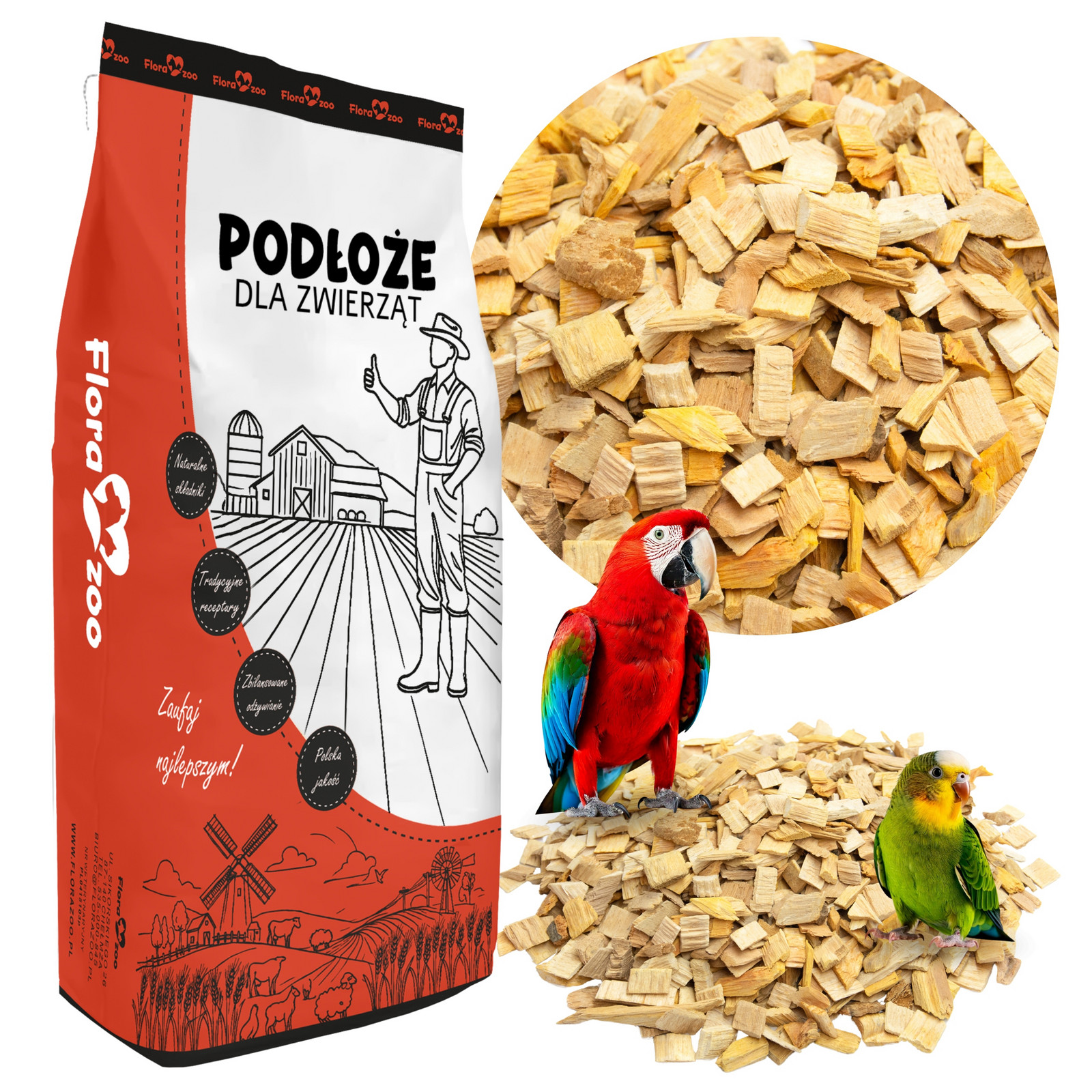 Substrát Bukové Štěpky Dřevo Do Klece Pro Papoušky Ptáků