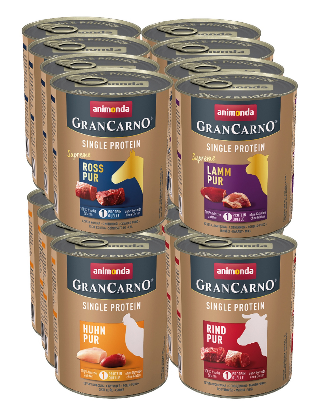 Animonda GranCarno Single Protein Supreme mix chutí Set 800g x16