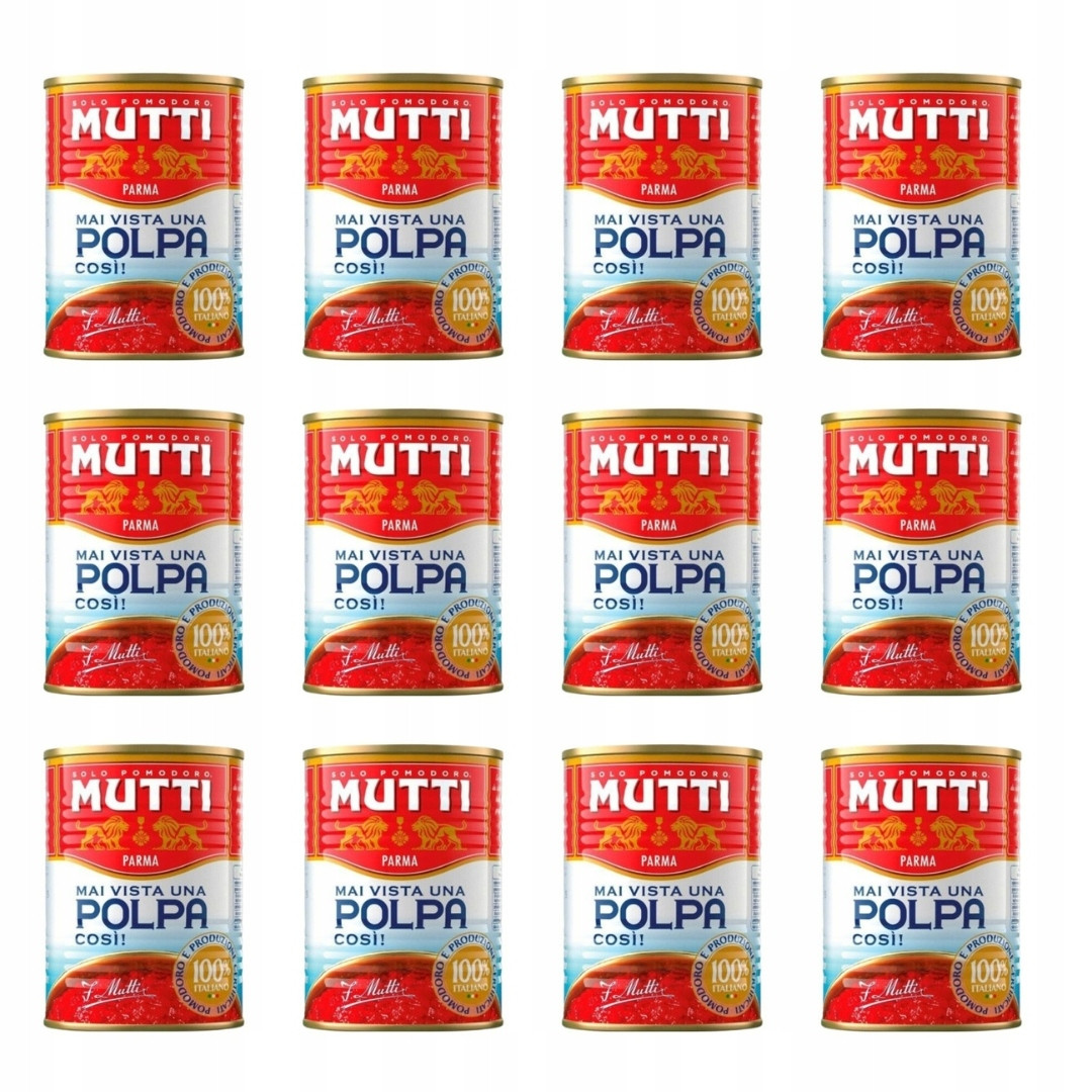 Italská rajčatová polpa 4,8 kg sada 12 x 400 g Mutti