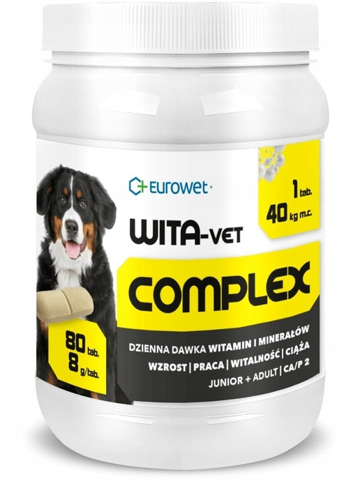 Eurowet Wita-Vet Complex Ca/P2 8g 80 tabl Velká plemena
