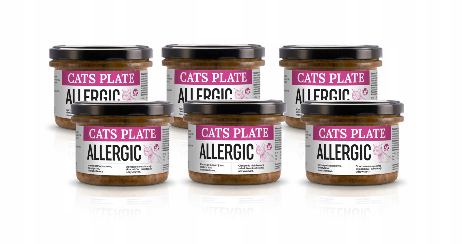 Cats Plate Vet Allergic pro kočky s potravinovou alergií 6x180g