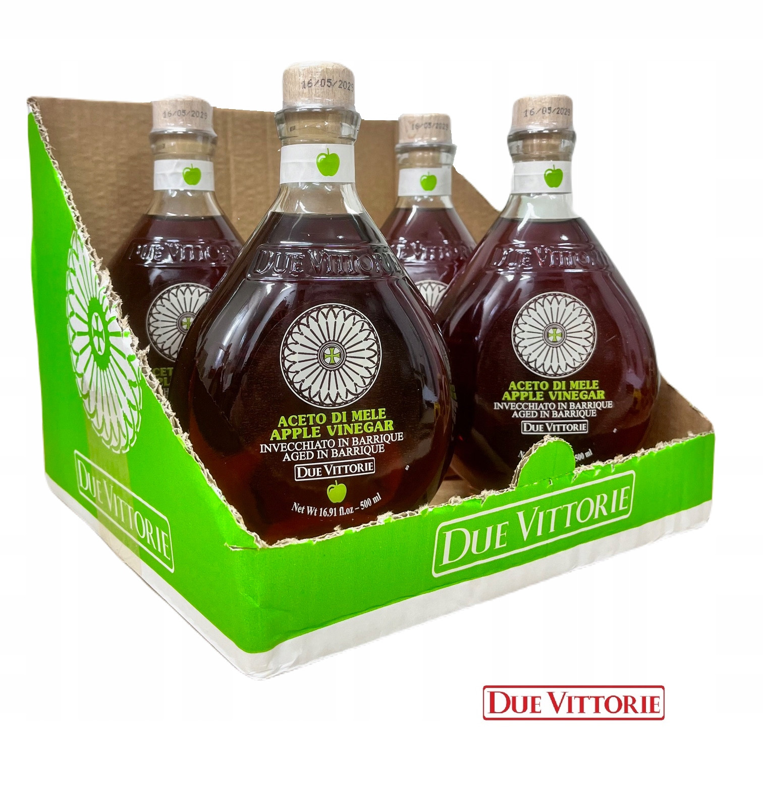 Jablečný ocet nefiltrovaný Due Vittorie InBarrique Přirozeně sladký 500ml