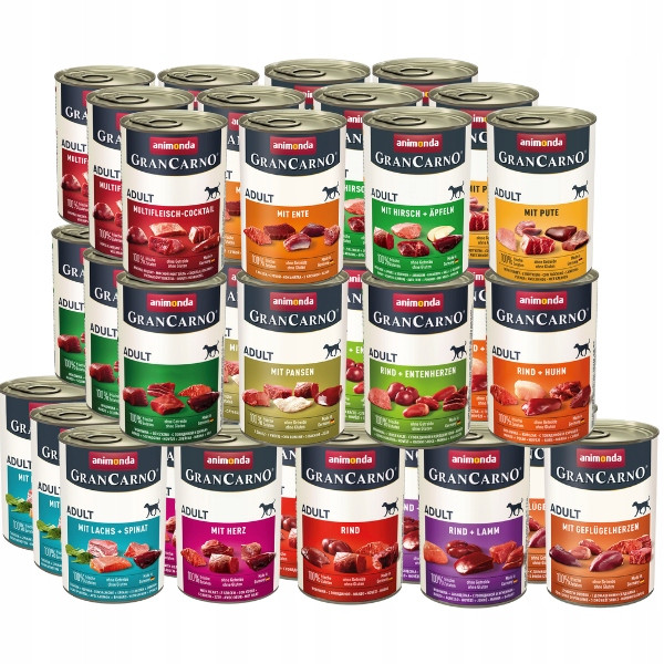 Animonda Pes GranCarno Adult MIX 13 základních příchutí Set 400g x39