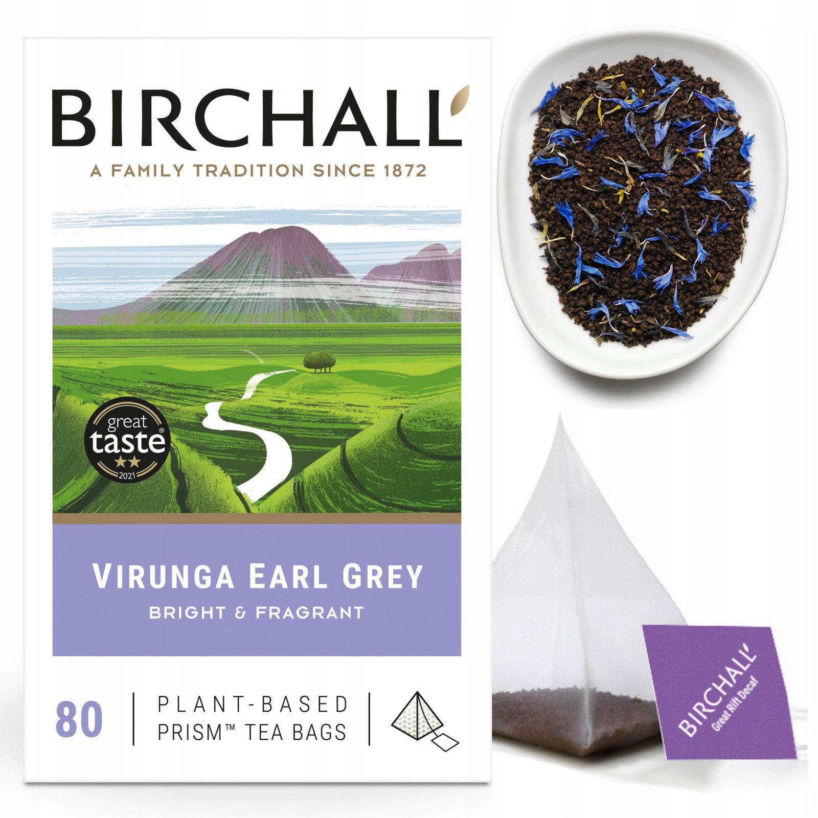 Anglický Čaj Birchall Virunga Earl Grey 80ks 250g pyramidky Premium