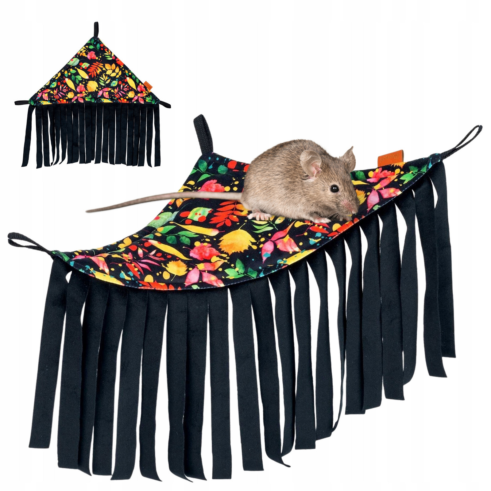 Hamak pro hlodavce Hlodavci Prasátka Krysa s Frudzlami 38x38x54cm