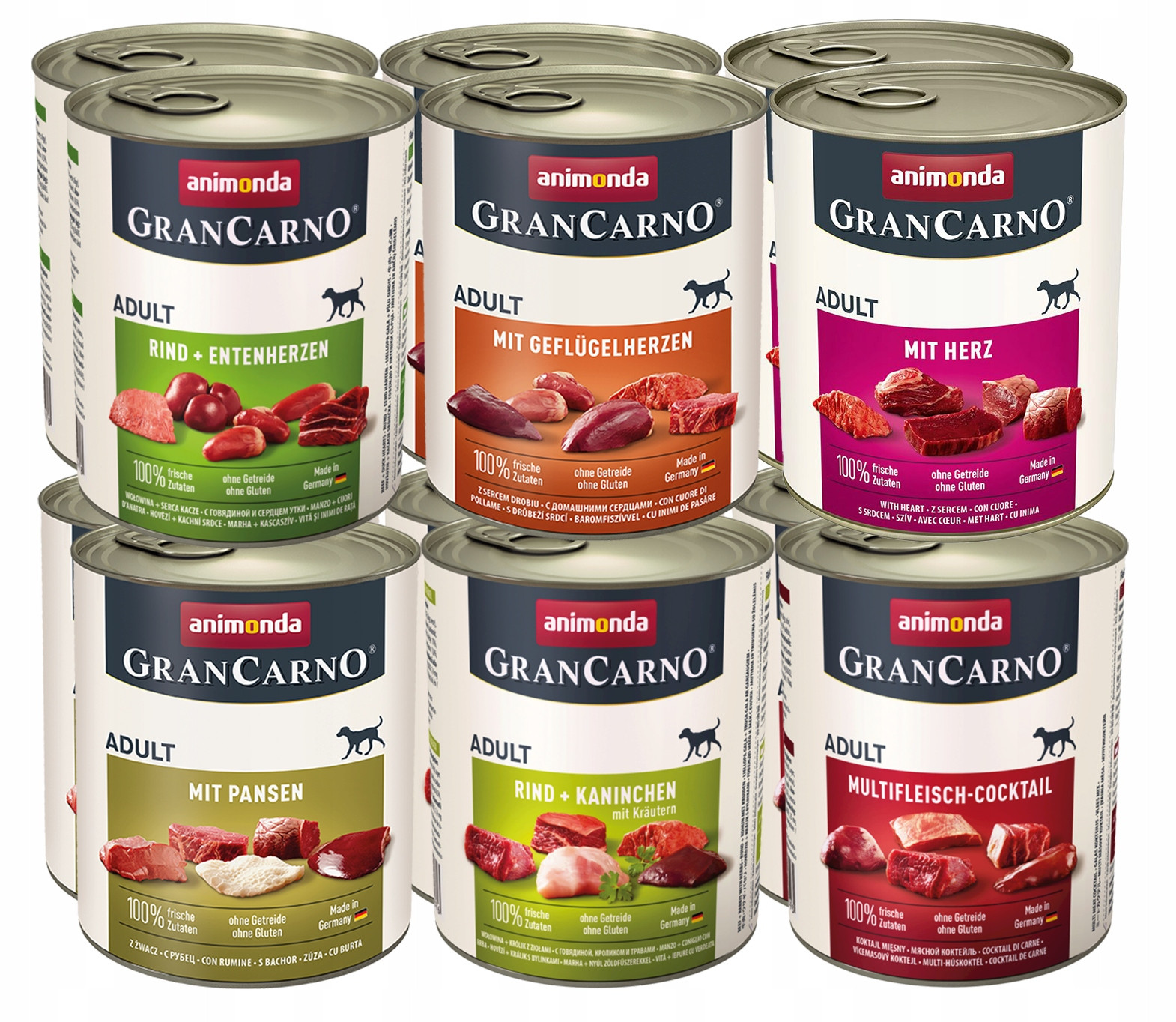 Animonda Pes GranCarno Adult Set MIX 6 příchutí s Droby 12x800g