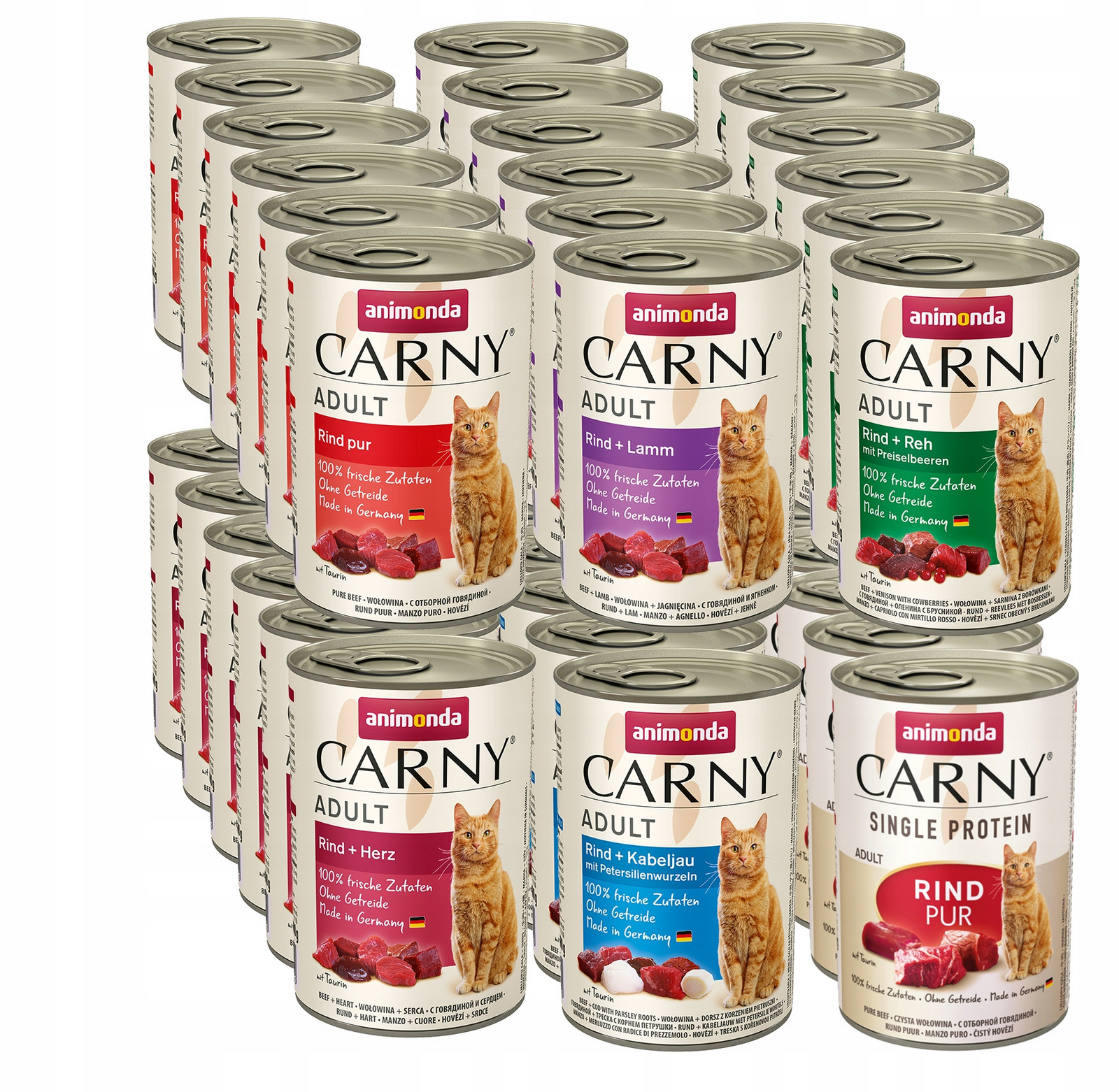 Animonda Carny Adult mix chutí bez drůbeže Sada konzerv 400g x36 Single