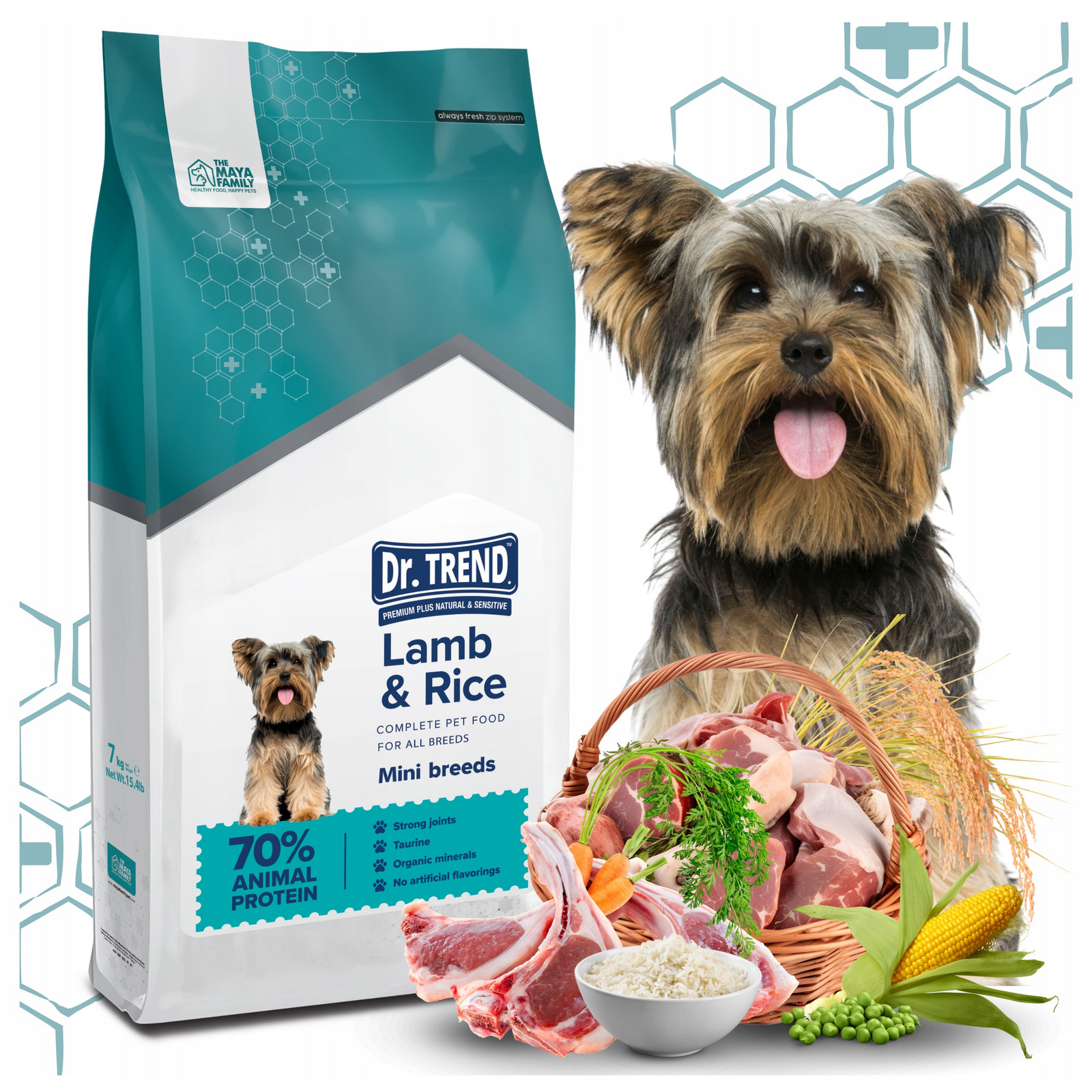 Dr. Trend Premium suché krmivo pro psy malých plemen jehněčí maso, 7 kg