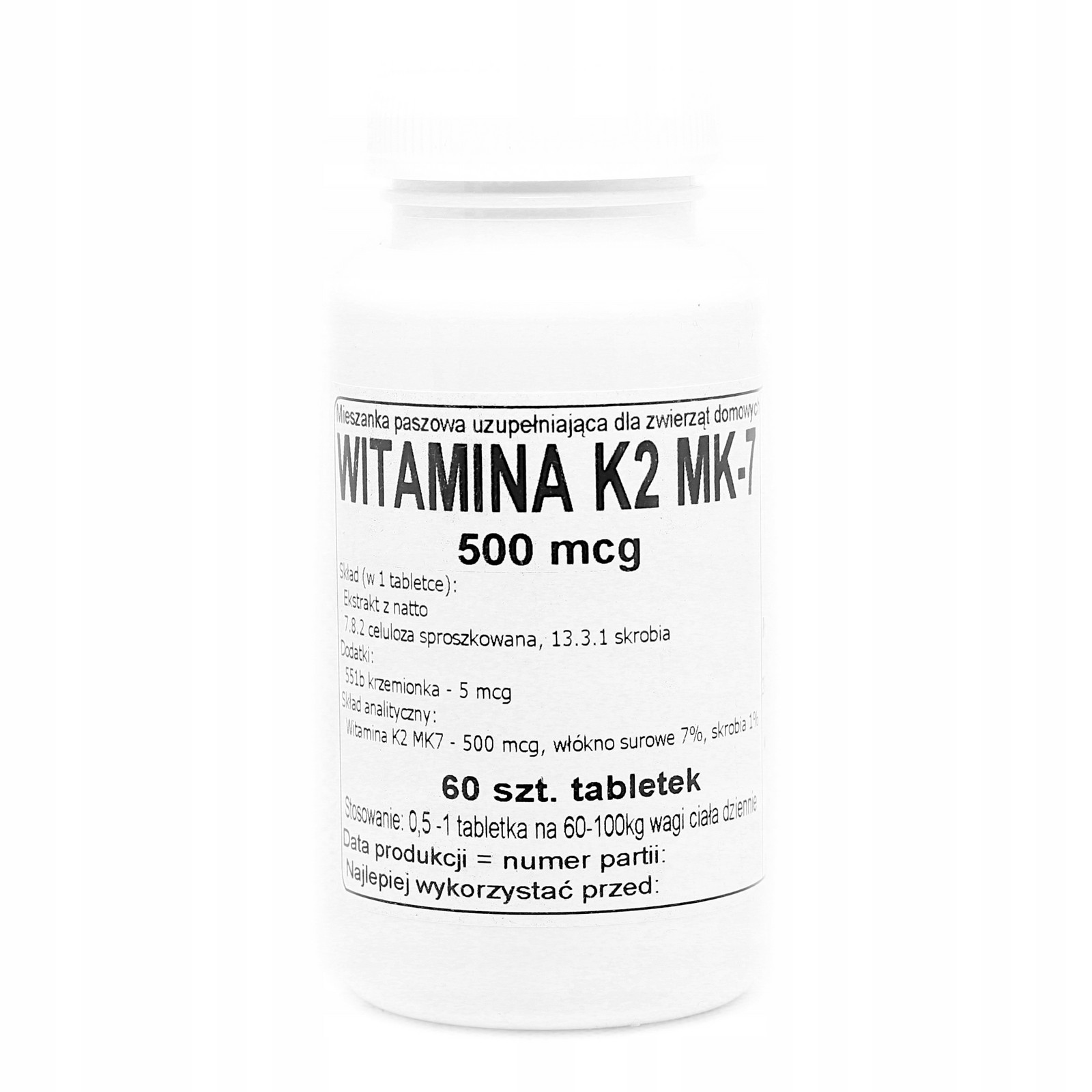 Podkowa Vitamín K2 MK7 s natto 500mcg 60 tablet od konského zdraví