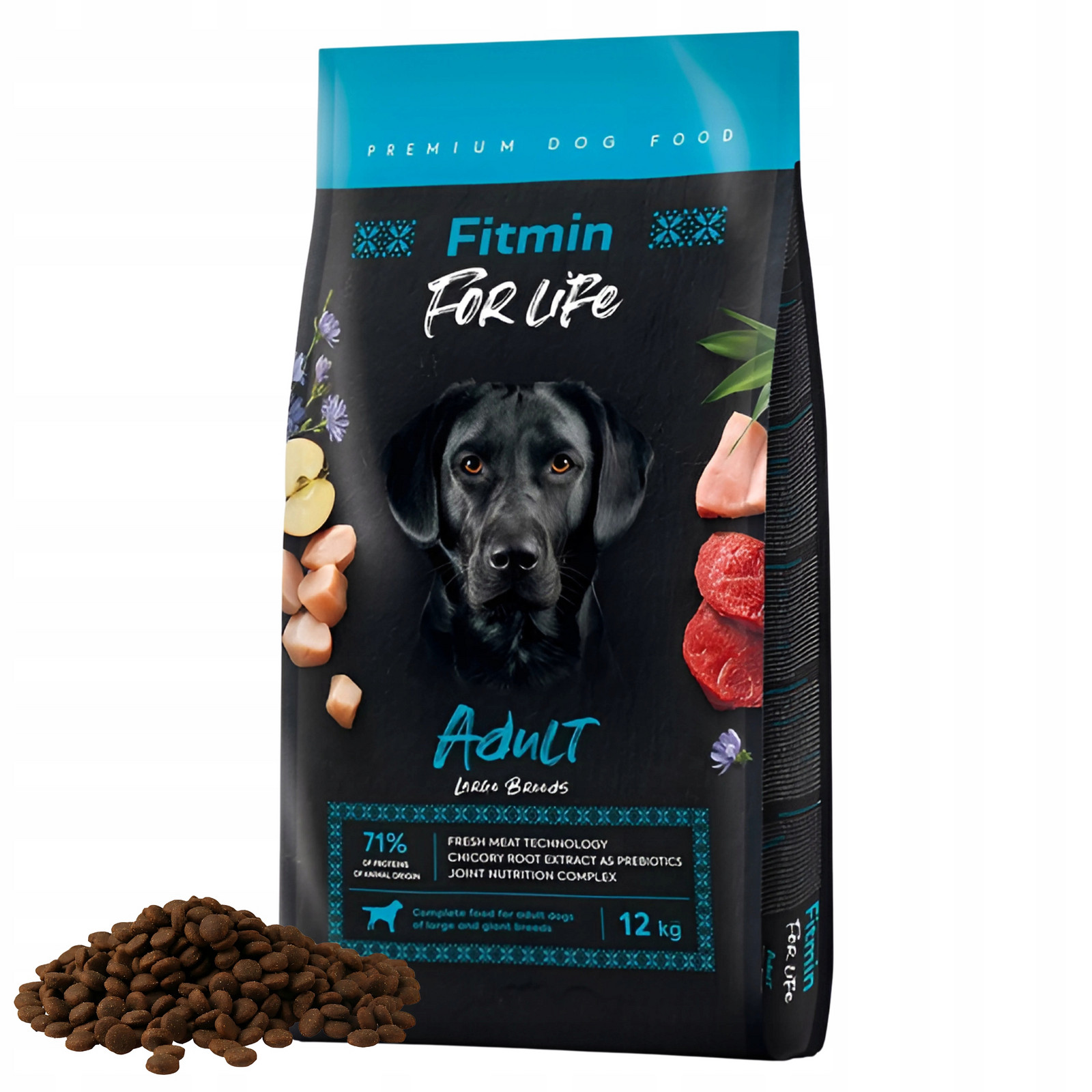 Fitmin Dog for Life granule, 12 + 1 kg zdarma - Adult Large Breeds