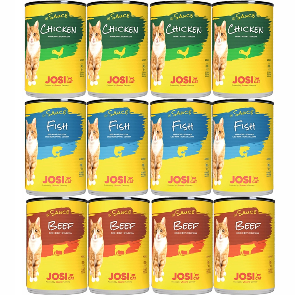 JosiCat konzerva v omáčce 24 x 415 g - hovězí