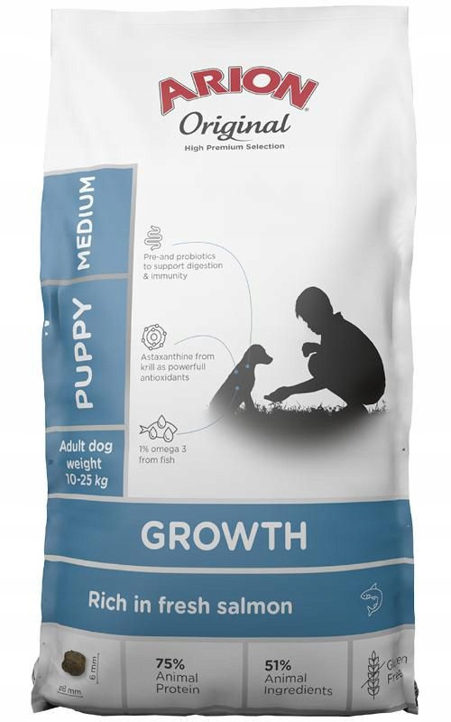 Arion Original Growth Medium Breed s rybou - 12 kg