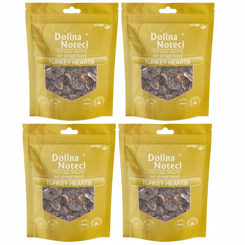 Dolina Noteci Dog Natural Treats Turkey Hearts - výhodné balení: 3 x 150 g