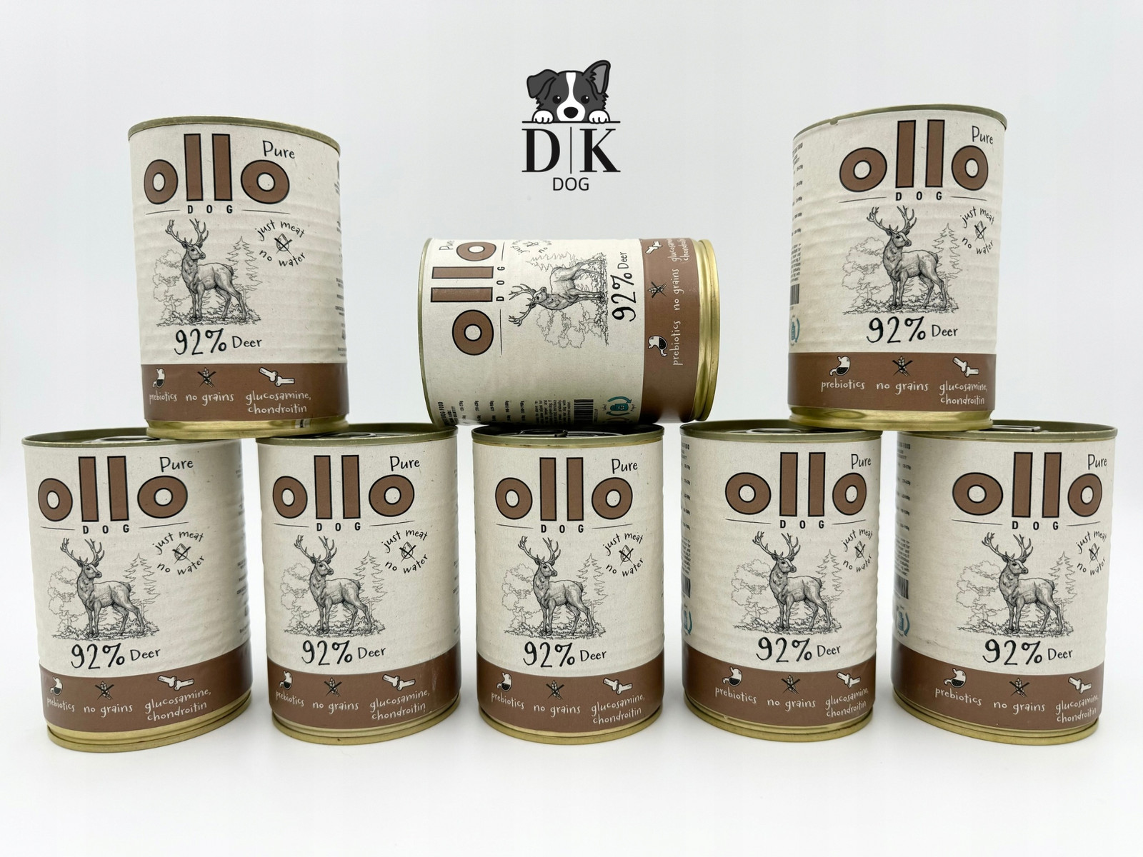 Ollo Pure Jelen Krmivo Mokré pro psa Sada 8x400g