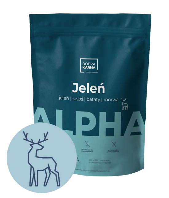 Dobra Karma pro psy suché 50% masa Jelen 2kg bez obilovin pro nejedlé psy