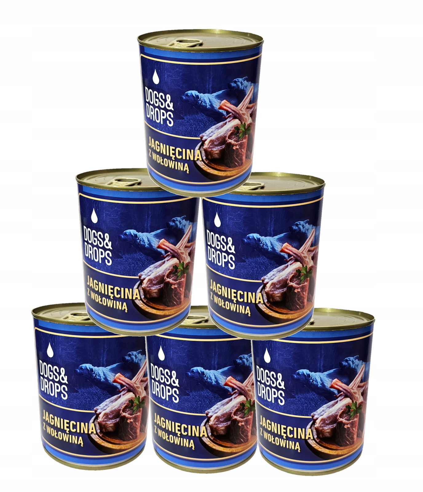 Vlhké krmivo pro psy Jehněčí s hovězím masem 6x0,85 kg