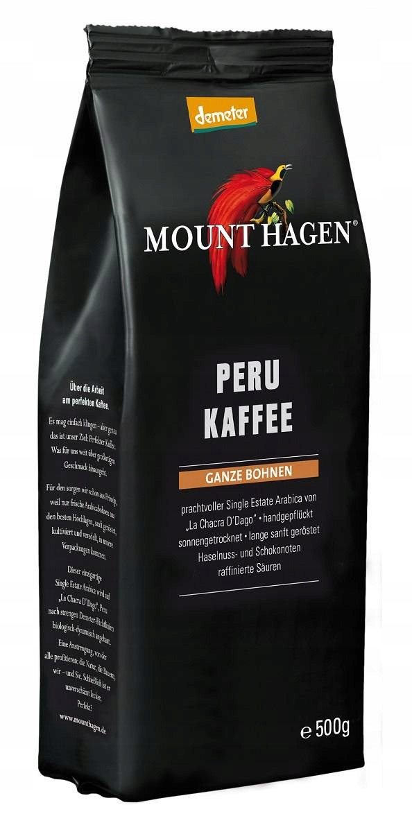 Mount hagen káva arabica 100 % peru demeter bio 500 g