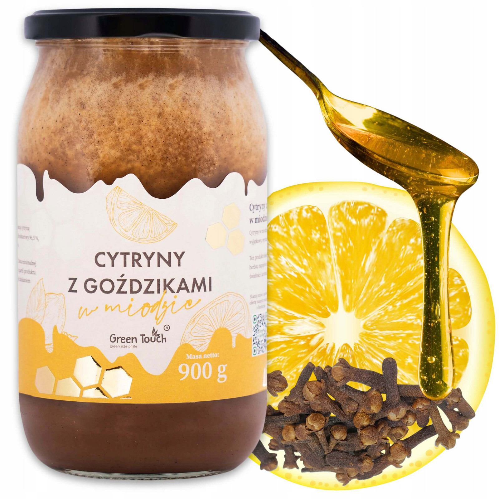 Med S Citronem A Hřebíčkem 0,9 kg citronu a hřebíček v medu smetanový