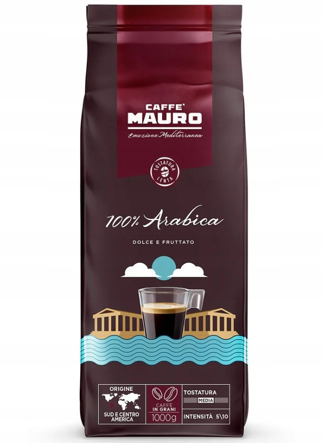 Káva zrnková Caffe Mauro Arabica 100% 1kg 1000g