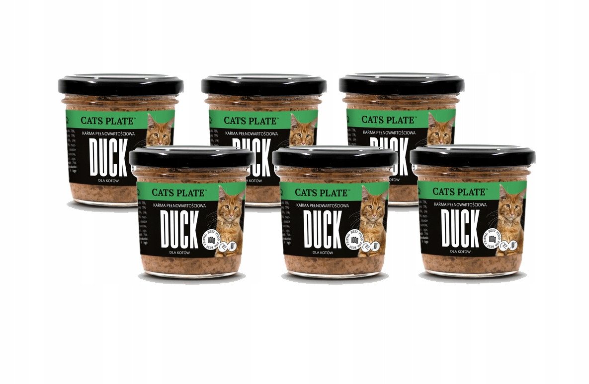 Cats Plate Duck Kachna , Krůta 6x100g pro kočky