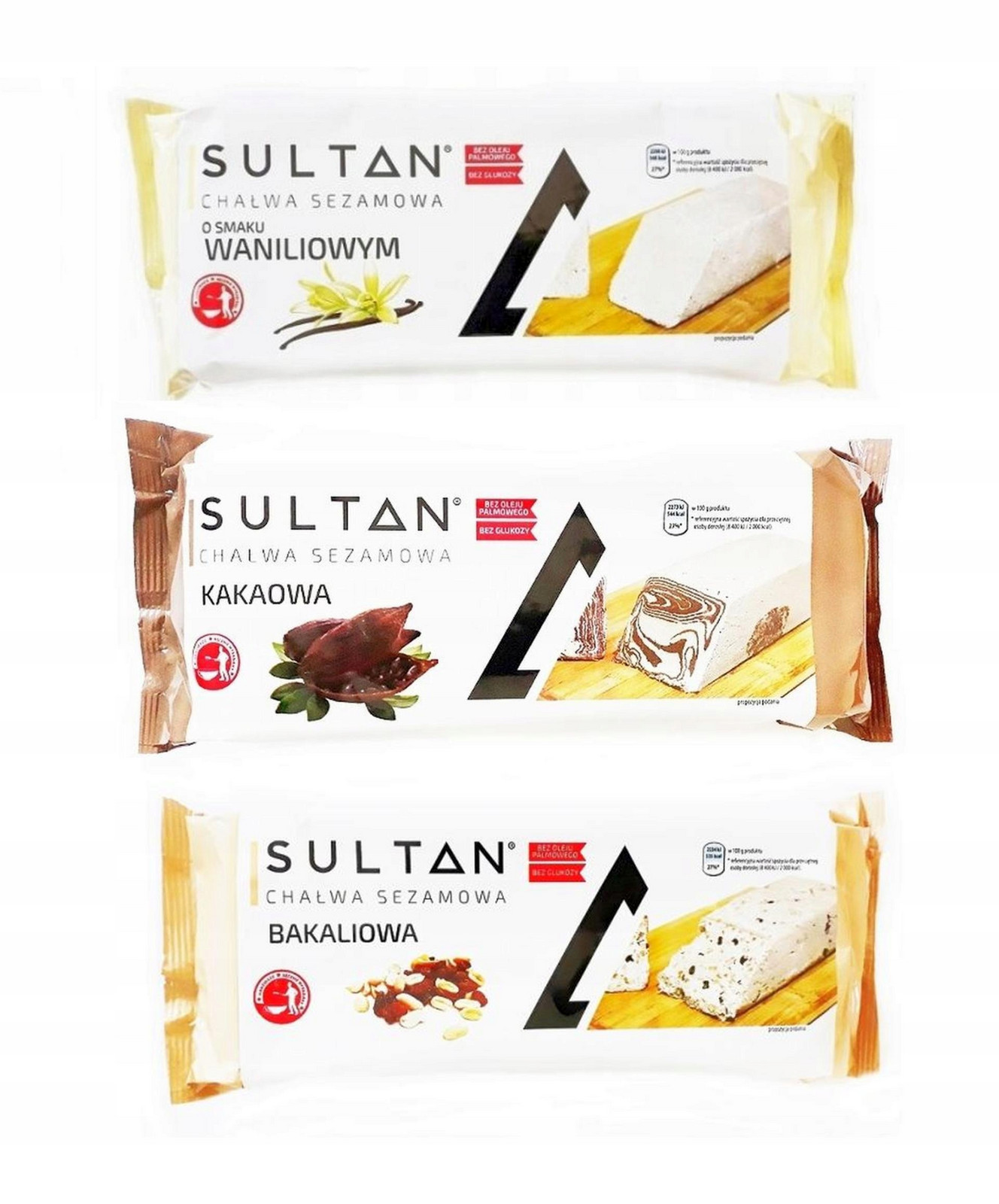 Turecká chalva vanilková bakalářská kakaová po 1 kg chalva 3 kg 3000 g