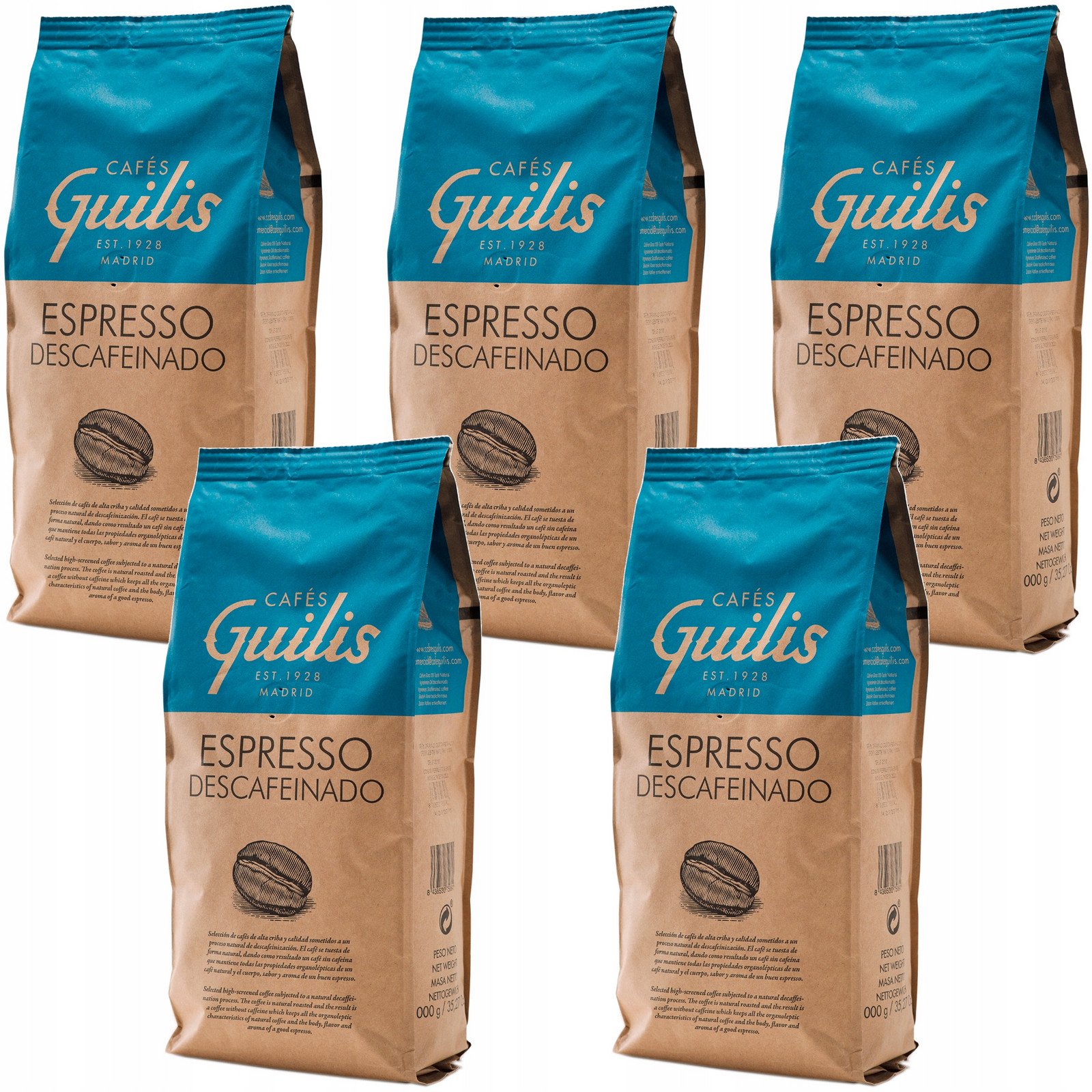 Káva zrnková Bez Kofeinu Káva Decaf 100% Káva Guilis Káva Do Kávovaru