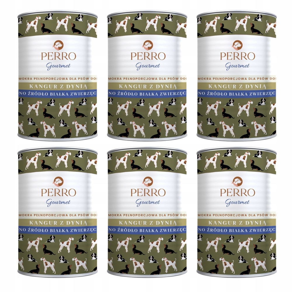 Set Perro Klokan s dýní 6x400g monoproteinový pro dospělé psy