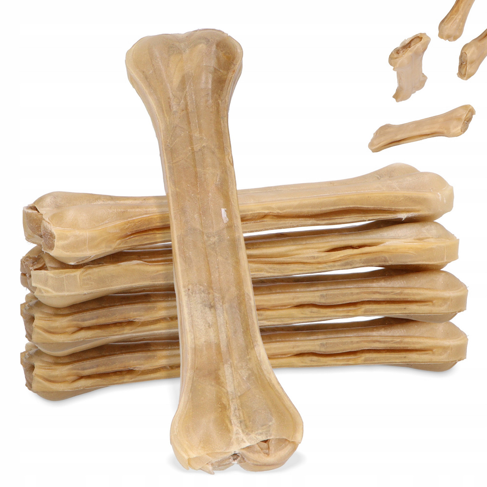 5x Kost Psa Lisovaná Přírodní 26cm Kousátko Příchutě Žvýkací Pochoutky Hovězí